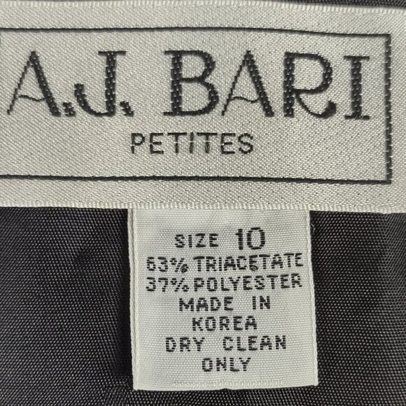 A.J. Bari Black Sleeveless Open Back Sheath Cocktail Dress Petite 10 - Picture 11 of 11